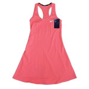NWT Nike Court Dri-Fit Orange Racer Back Tennis/Pickle Dress Sleeveless Women XS
